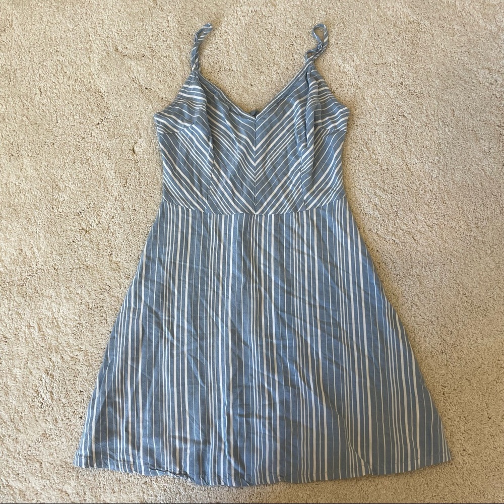 BB Dakota blue and white stripe mini dress
